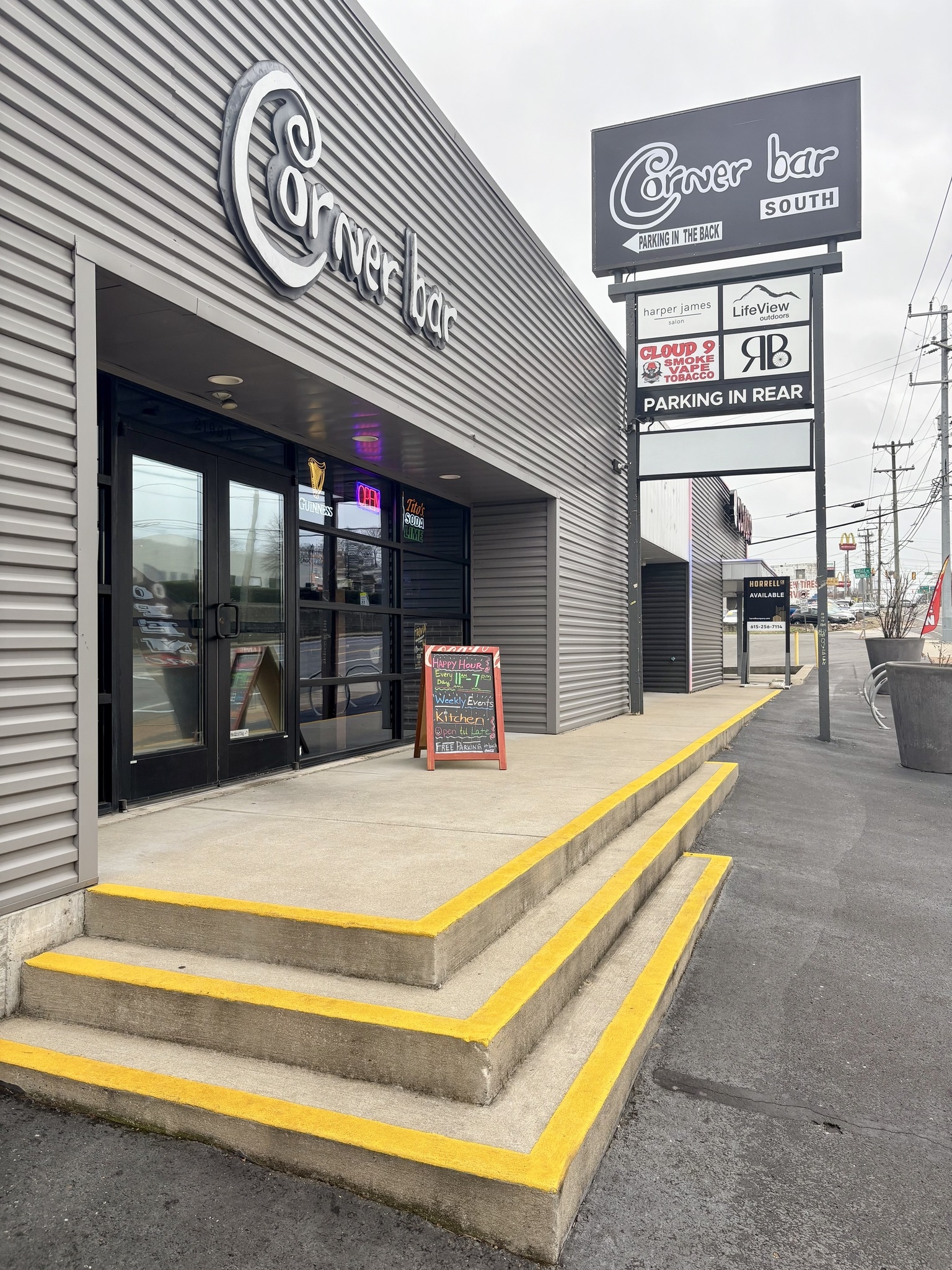 Corner Bar South Nashville exterior showcasing a popular local neighborhood bar